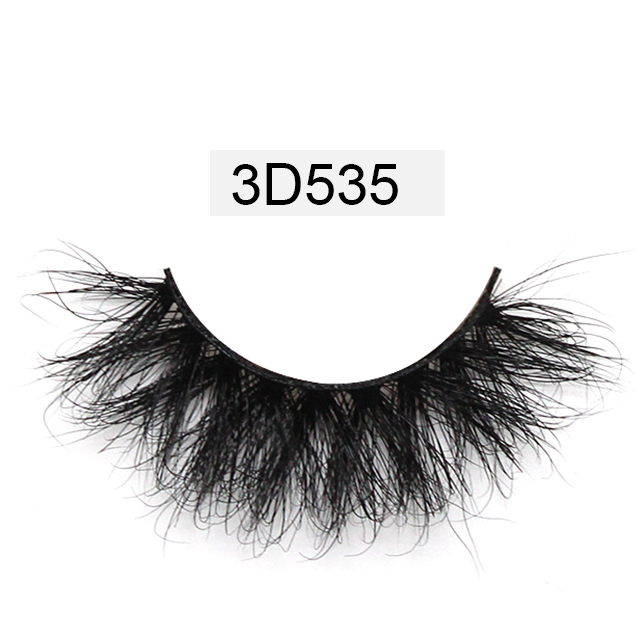 High Qquality Own Brand Label Private Band Cotton Band 3D Fluffy Real Mink Eyelashes avec boîtes d'emballage personnalisées