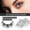 Faux Mink Lashes 3D Volume Natural Fluffy Wispies Cross False Eyelashes