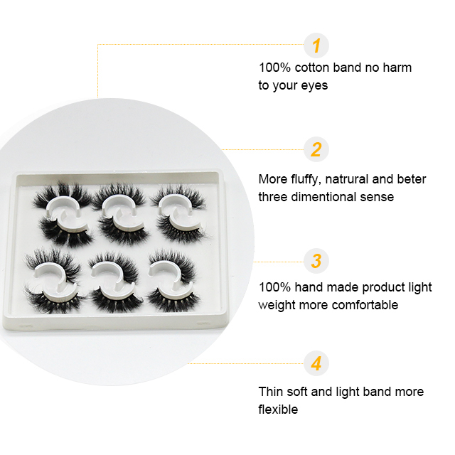 Multipack Fourrure 3d Fourrure Vison Cils