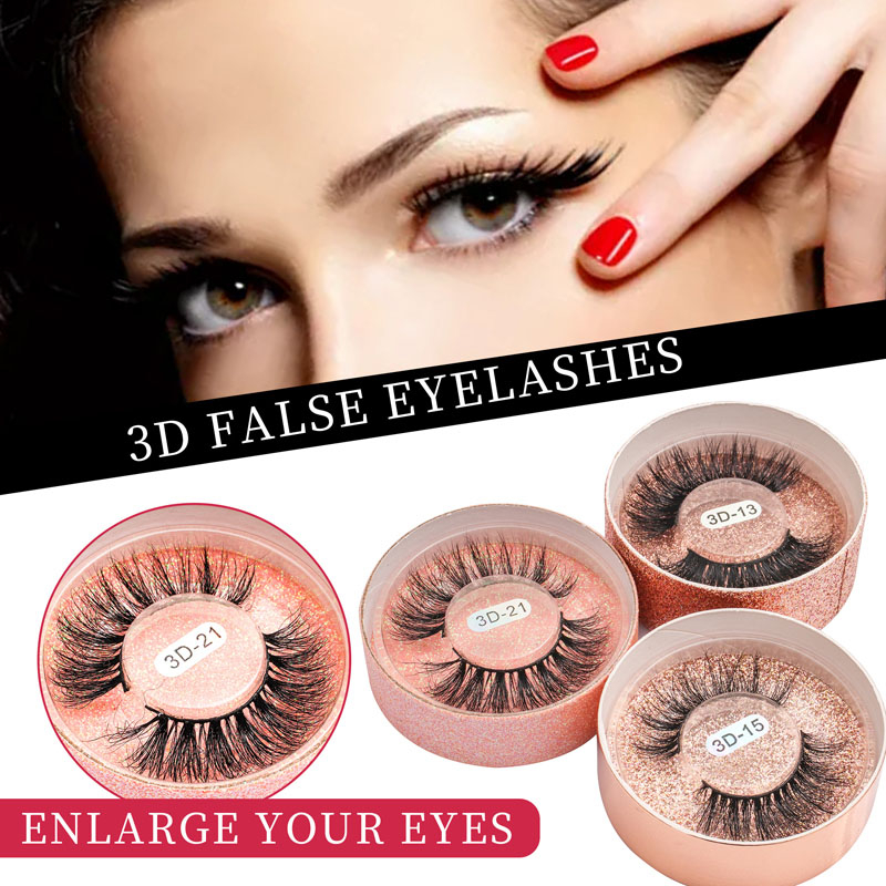 Cils de vison 3D luxueux faux cils moelleux 100% sibérien 3D faux cils de vison cils réutilisables faits à la main aspect naturel faux cils 